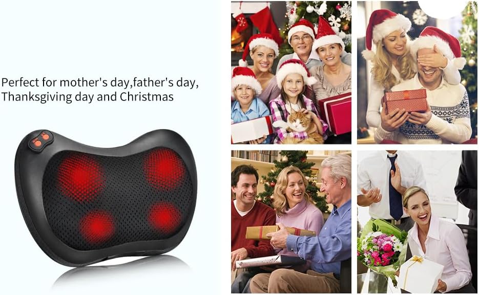 The iKristin Shiatsu Neck and Back Massager is perfect for Mother's Day, Father's Day, Thanksgiving, and Christmas. The image showcases its suitability as a thoughtful gift for loved ones, emphasizing its role in enhancing relaxation and well-being.